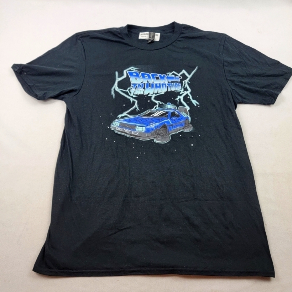 NWT Back to the Whoture DR Who black tshirt